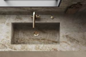 Solid Surface Kitchen Sinks That Mimic Stone