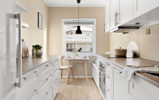 kitchen with solid surface countertops